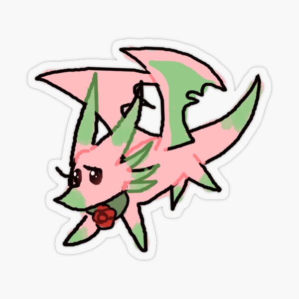 Doodle Dragon Transparent Sticker