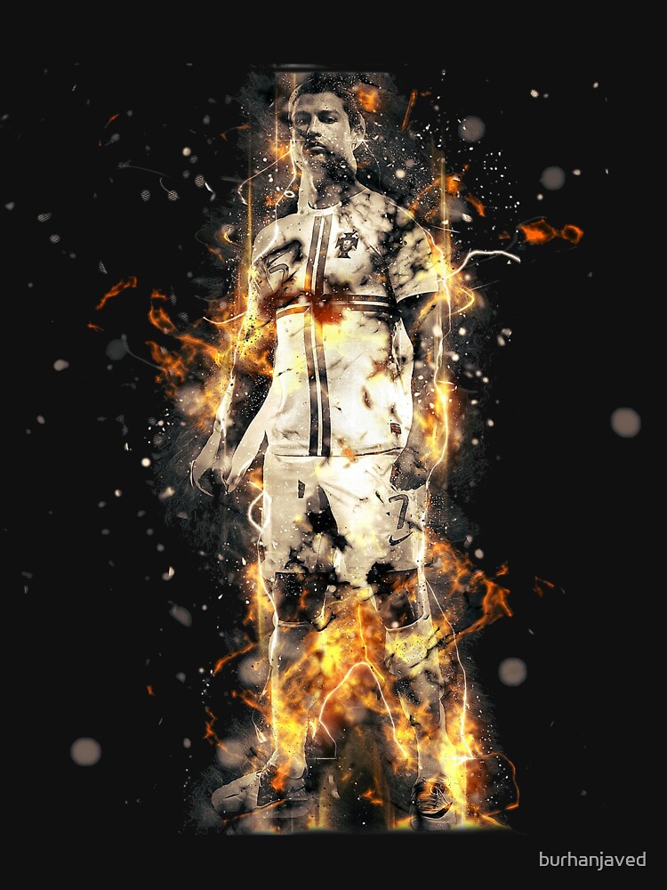 Ronaldo On Fire T Shirt Cristiano Cr7 Soccer S Jersey Men Madrid 7 Portugal  Football Real White Kids Tee Mens Black Essential T-Shirt for Sale by  burhanjaved