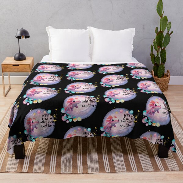 Item preview, Axolotl Serenity: Keep Calm and Focus on the Aquatic Charm designed and sold by s-n-s-designs.