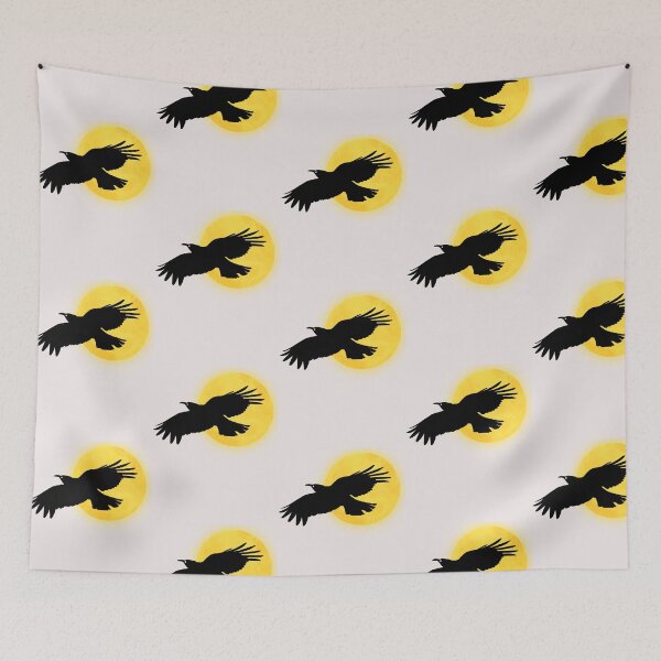 Item preview, Black raven with full moon night designed and sold by erozzz.
