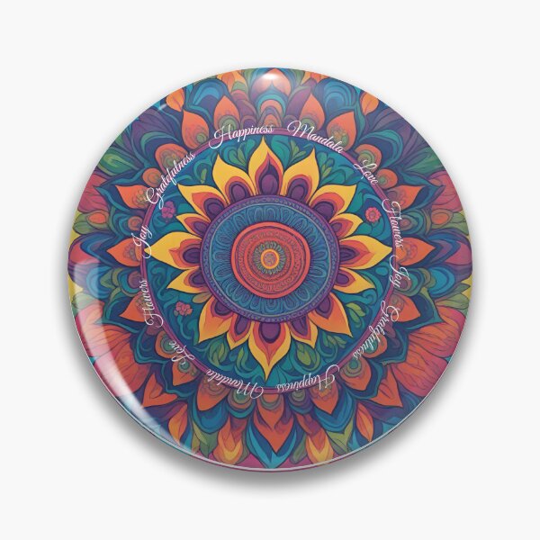 Item preview, Floral colorful mandala designed and sold by AnnMaryGreenArt.
