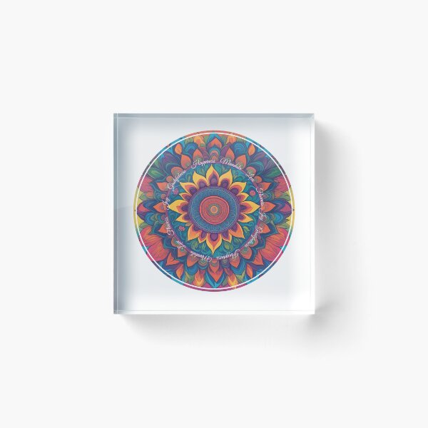 Item preview, Floral colorful mandala designed and sold by AnnMaryGreenArt.