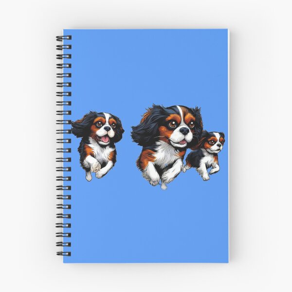 Item preview, Tri Colour Cavalier King Charles Spaniels Running designed and sold by barksandsqueaks.