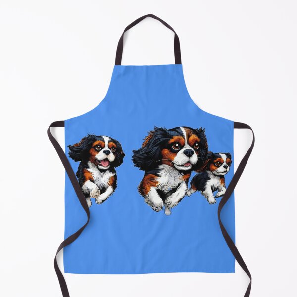 Item preview, Tri Colour Cavalier King Charles Spaniels Running designed and sold by barksandsqueaks.