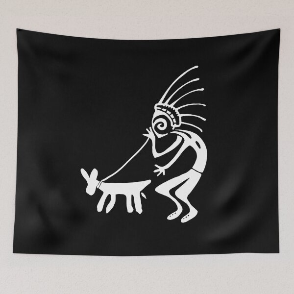 Item preview, Kokopelli doggy white designed and sold by nogamax.