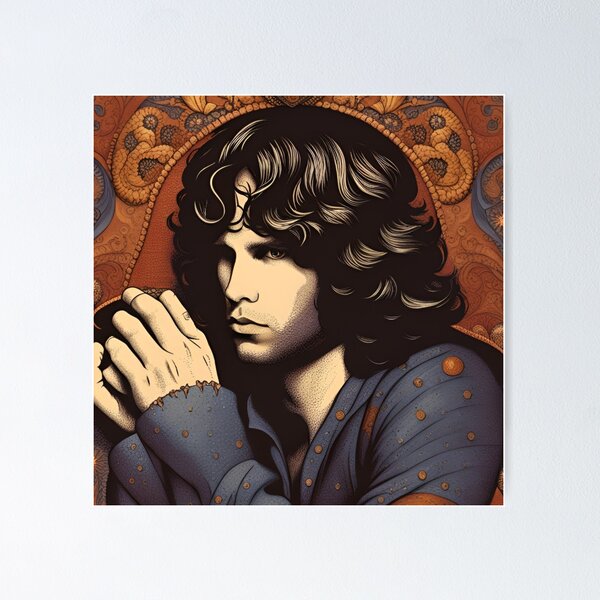 Poster noir et blanc de Jim Morrison - acheter Poster noir et blanc de Jim  Morrison (3264) 