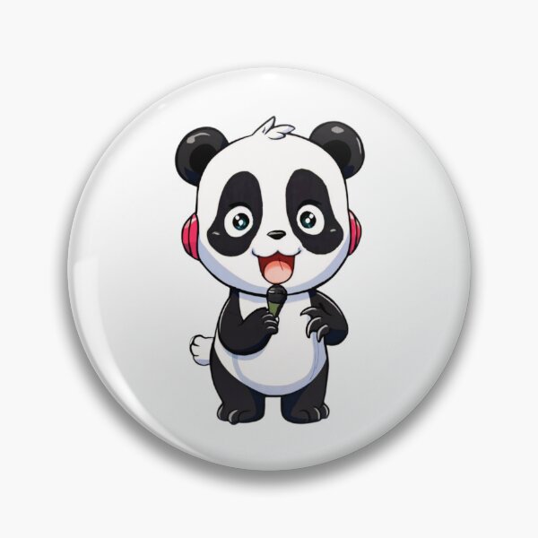 Item preview, Cute Karaoke Panda Sticker designed and sold by ColorMarketNew.