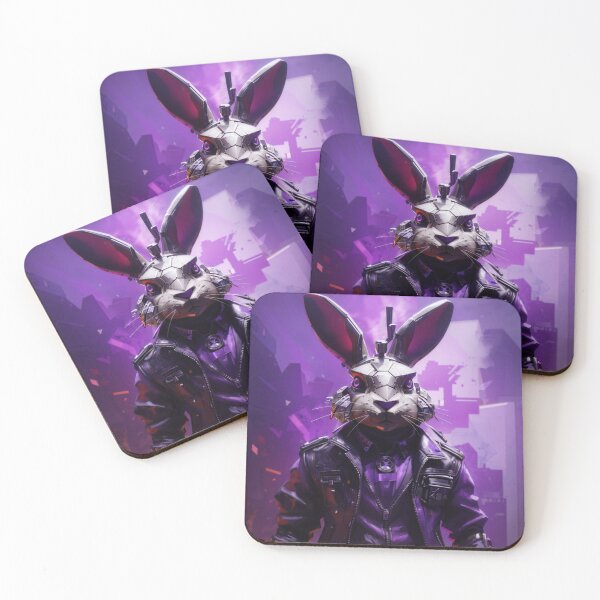 Item preview, Punk Rabbit on Purple Background designed and sold by BitPunk.