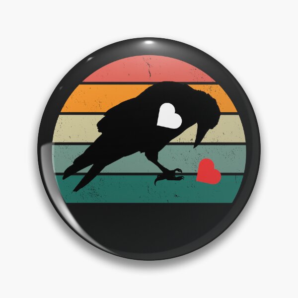 Item preview, Retro sunset and black raven heart eating designed and sold by erozzz.