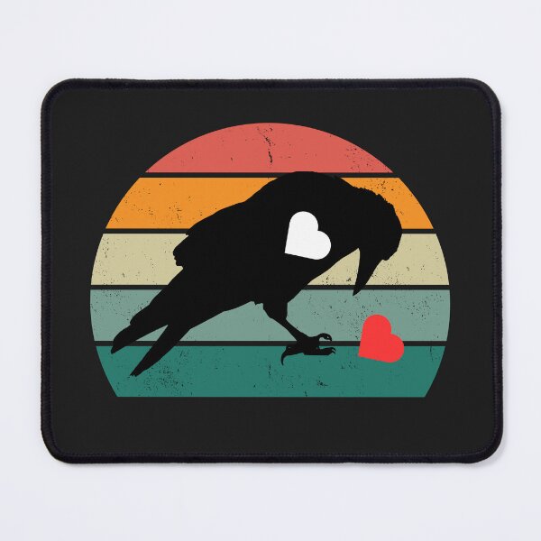 Item preview, Retro sunset and black raven heart eating designed and sold by erozzz.