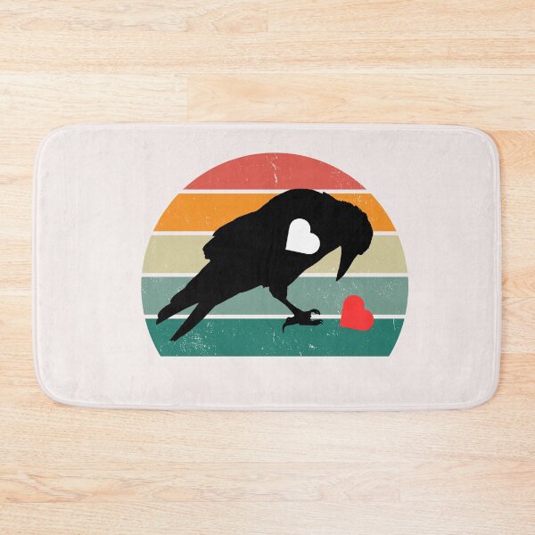 Item preview, Retro sunset and black raven heart eating designed and sold by erozzz.