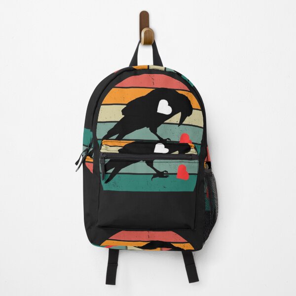 Item preview, Retro sunset and black raven heart eating designed and sold by erozzz.