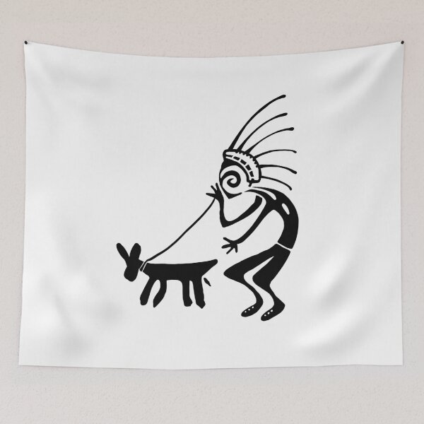 Item preview, Kokopelli doggy black designed and sold by nogamax.