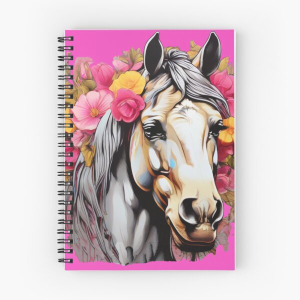 Item preview, A horse adorned with pink and yellow flowers Pop art, Pferdeliebe designed and sold by Mahilis.