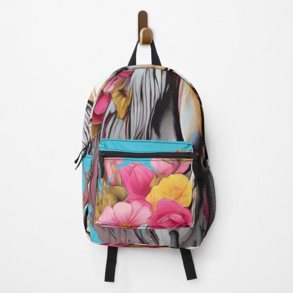 Item preview, A horse adorned with pink and yellow flowers Pop art, Pferdeliebe designed and sold by Mahilis.