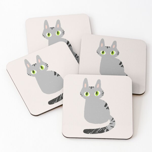 Item preview, Gato artístico (gris) designed and sold by SRabb.