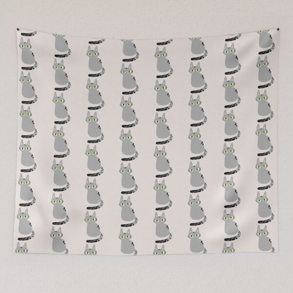 Item preview, Gato artístico (gris) designed and sold by SRabb.