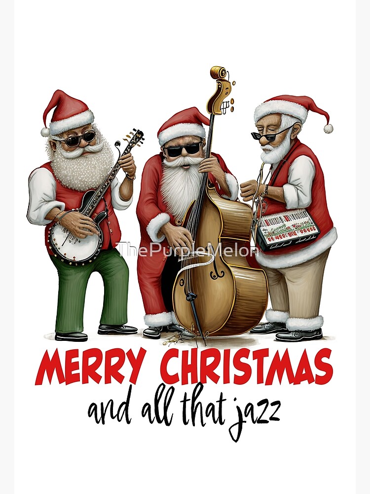 Carte de vœux for Sale avec l'œuvre « Joyeux Noël et tout ce Jazz
