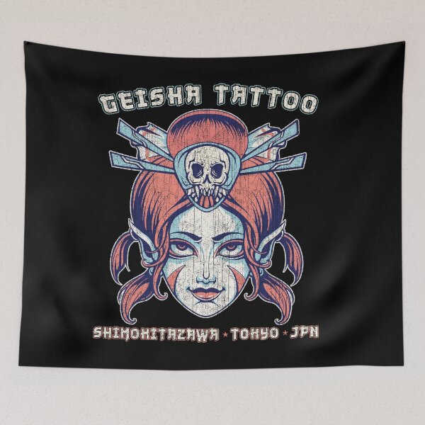 Item preview, Geisha Tattoo, Shimokitazawa, Tokyo Tattoo Studio, Geisha Girl designed and sold by Proverbial Wisdom Design.