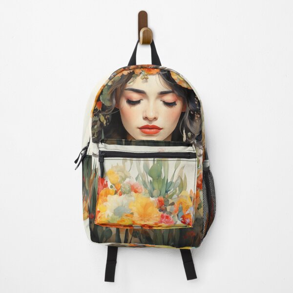 Item preview, Blooming Me: Young Woman with Floral Crown Summer Fall designed and sold by adlydesigns.