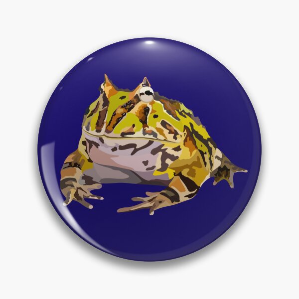 Item preview, H is for Horned Frog,Horned Frog Illustration – Bold and Camouflaged Rainforest Amphibian Artwork designed and sold by PrettylittlepastelUk.