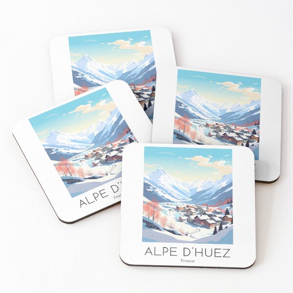 Item preview,  A Vintage Travel Illustration of Alpe d´Huez - France  designed and sold by GoodOldVintage.