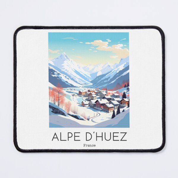 Item preview,  A Vintage Travel Illustration of Alpe d´Huez - France  designed and sold by GoodOldVintage.