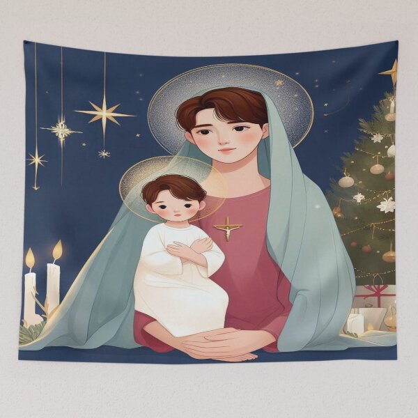 Item preview, Advent Christmas Mother of God with baby Jesus designed and sold by JaroDesign2023.