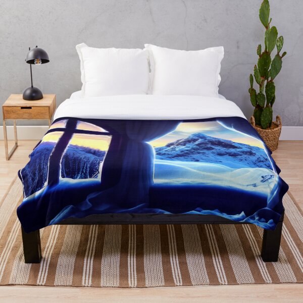 Item preview, Enchanting Snowy Peaks - Fantasy Art III designed and sold by patternbycarol.