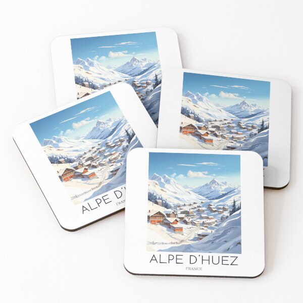 Item preview, A Pop Art Travel Print of Alpe d´Huez - France designed and sold by StudioRedKoala.