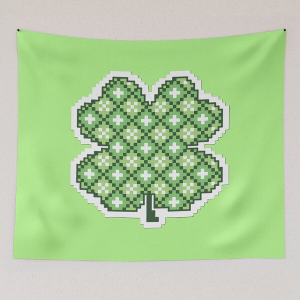 Item preview, Plaid Shamrock- Green Background designed and sold by JessCauseStitch.