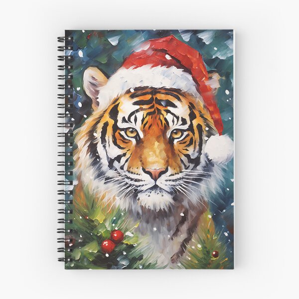 Item preview, Tiger Santa Wall Art designed and sold by TigerRoseStudio.