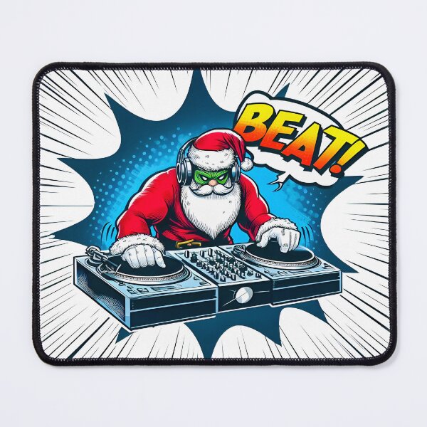 Item preview, Festive Santa Cluas DJ Funny Christmas t shirt designed and sold by SideKickCreates.