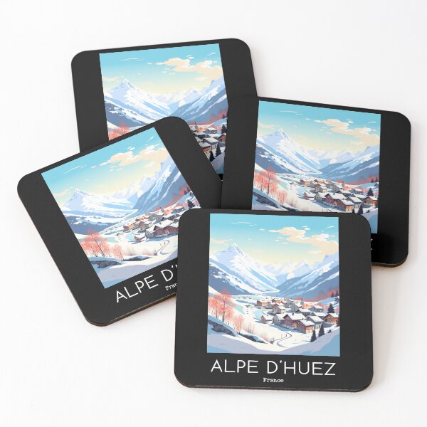Item preview, A Vintage Travel Illustration of Alpe d´Huez - France  designed and sold by GoodOldVintage.