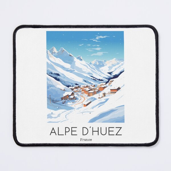 Item preview, A Vintage Travel Illustration of Alpe d´Huez - France designed and sold by GoodOldVintage.