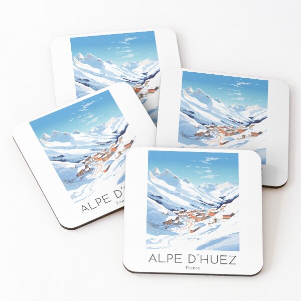 Item preview, A Vintage Travel Illustration of Alpe d´Huez - France  designed and sold by GoodOldVintage.
