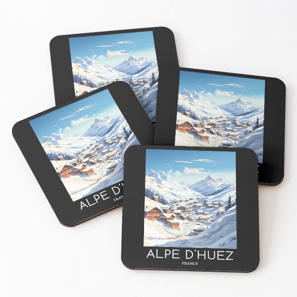 Item preview, A Pop Art Travel Print of Alpe d´Huez - France designed and sold by StudioRedKoala.
