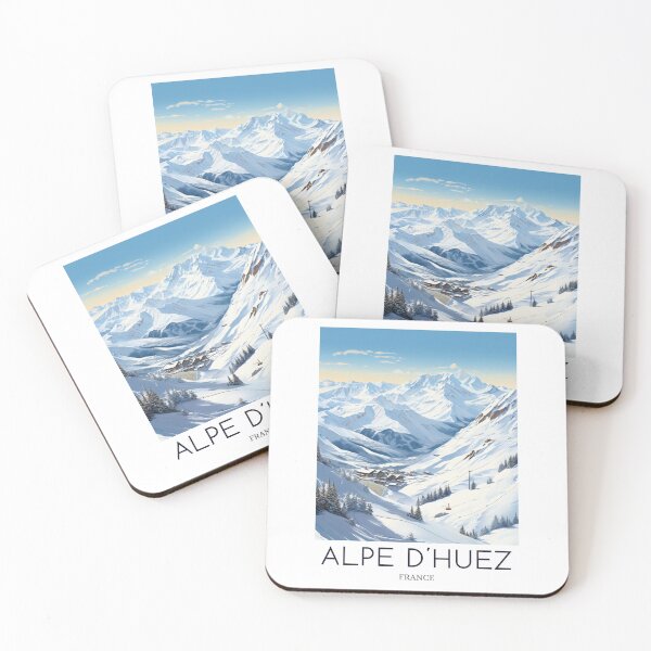 Item preview, A Pop Art Travel Print of Alpe d´Huez - France designed and sold by StudioRedKoala.