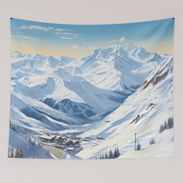 Item preview, A Pop Art Travel Print of Alpe d´Huez - France designed and sold by StudioRedKoala.