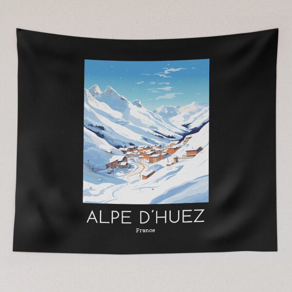 Item preview, A Vintage Travel Illustration of Alpe d´Huez - France  designed and sold by GoodOldVintage.