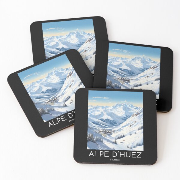 Item preview, A Pop Art Travel Print of Alpe d´Huez - France designed and sold by StudioRedKoala.
