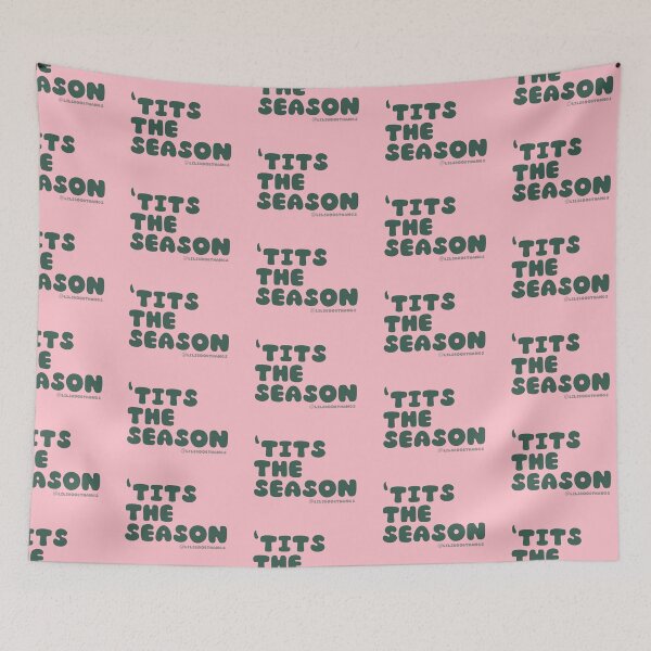 Aperçu de l'œuvre Seins la saison, v5, rose, vert | @lilsboobthangs créée et vendue par lilsboobthangs.