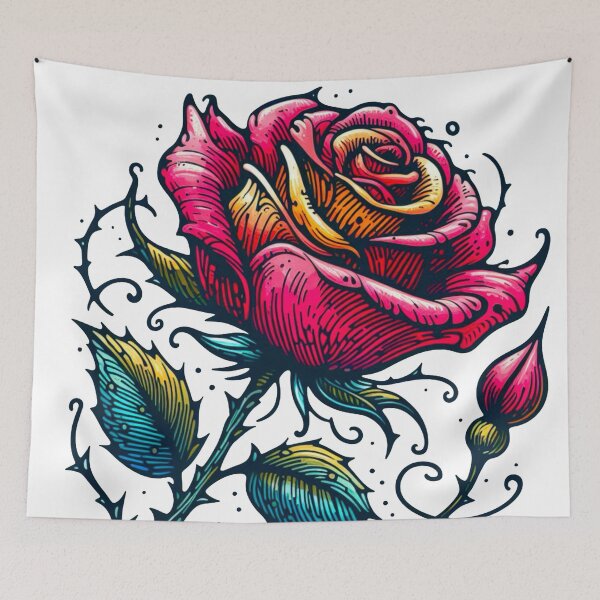 Item preview, Thorny Rose Pin Up Style Art designed and sold by Star-Fragment.
