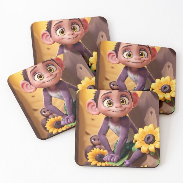 Item preview, Monkey Sunflower, nature, funny, cute, children, animal,  cheerful, fun,forest, designed and sold by Cyber Kids.