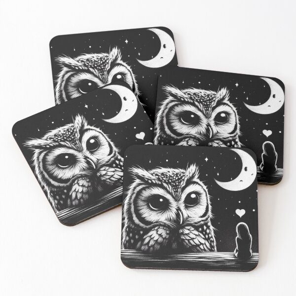 Item preview, owl and girl designed and sold by EsFeDemir.