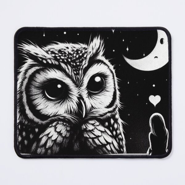 Item preview, owl and girl designed and sold by EsFeDemir.