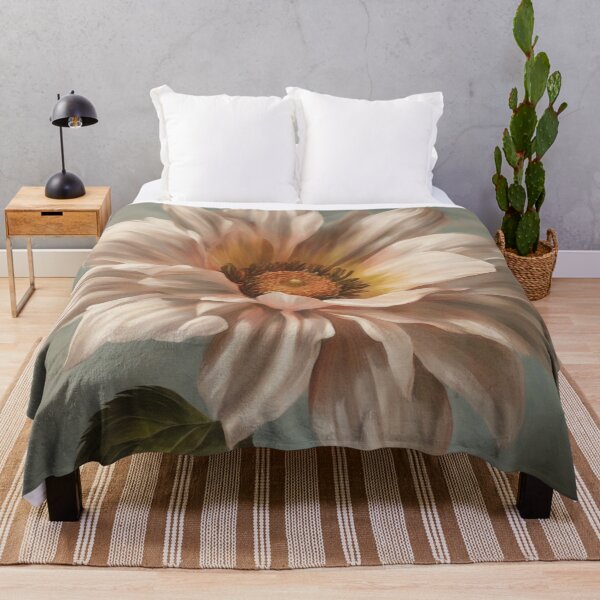 Item preview, Single vintage flower, oil painting designed and sold by Woodoartdesign.
