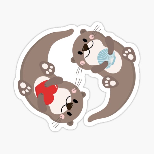 Vista previa del artículo con la obra «Linda nutria ying yang, adorable nutria ying yang», diseñado y vendido por MeroZone.