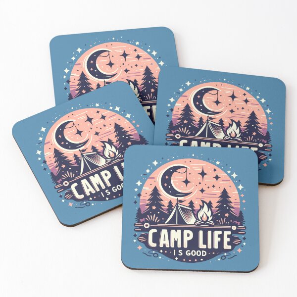 Item preview, CAMP LIFE - IS GOOD - Sticker, Hat, Pin, Magnet, Hoodie, Mug, etc designed and sold by cloudhiker.