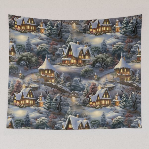 Item preview, Christmas Cottage Pattern designed and sold by Sacred-Circle.